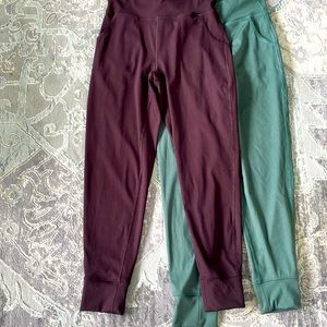 Joggers purple brown, brownish green